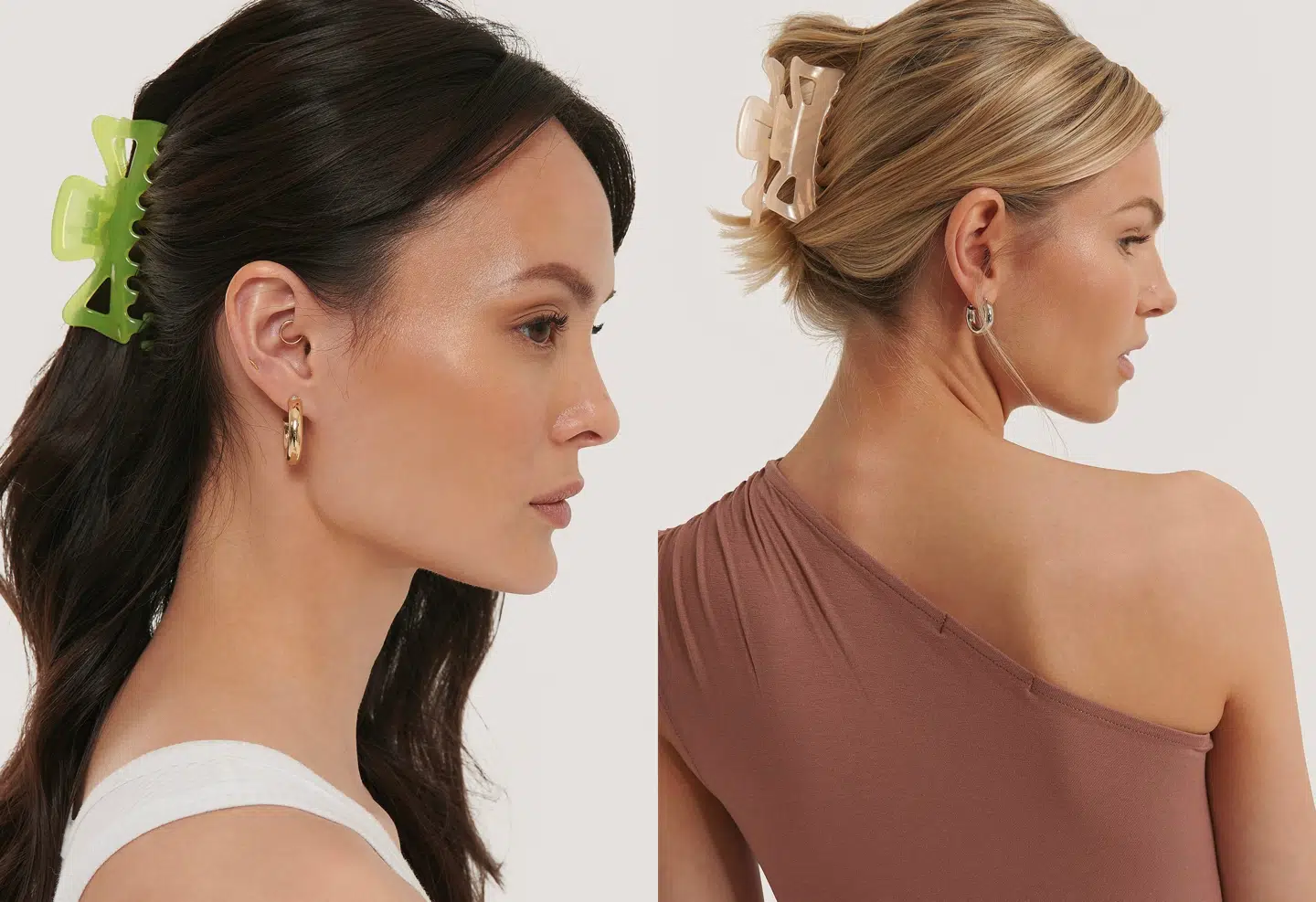 Skinnende hårspænde i grøn fra NA-KD Accessories