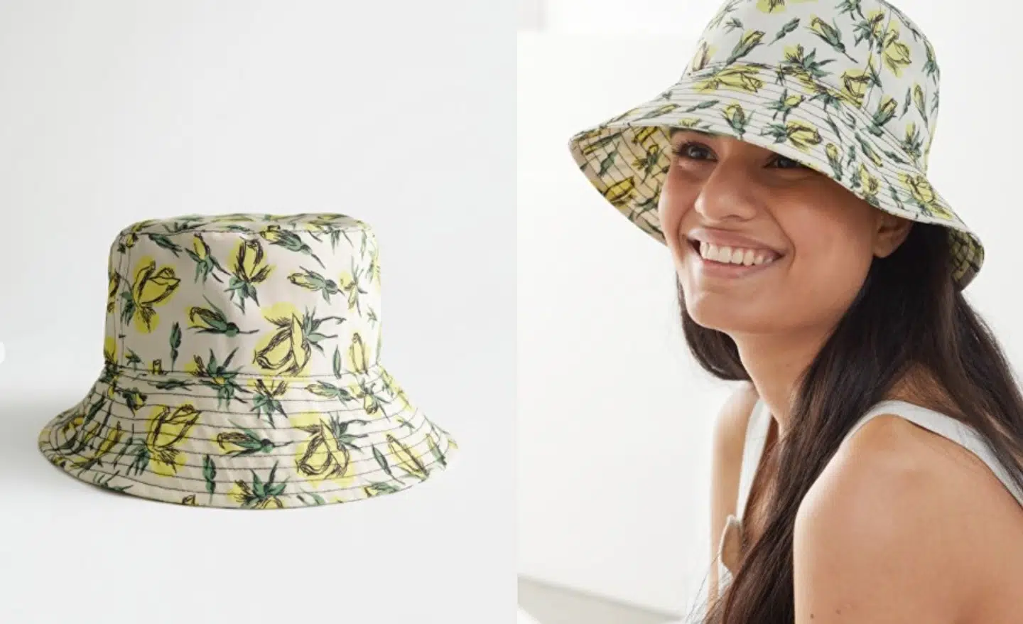 En bøllehat er perfekt til strandturen, da den giver god skygge til både ansigt og nakken.