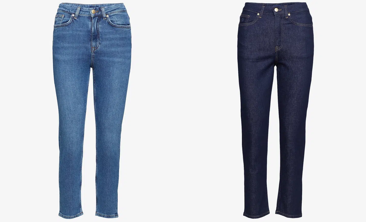 Gant slim cropped Denim i indigo fra Boozt.com