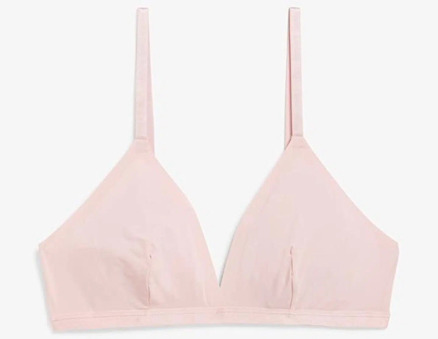 Seamless triangle bra - Pale pink fra Monki