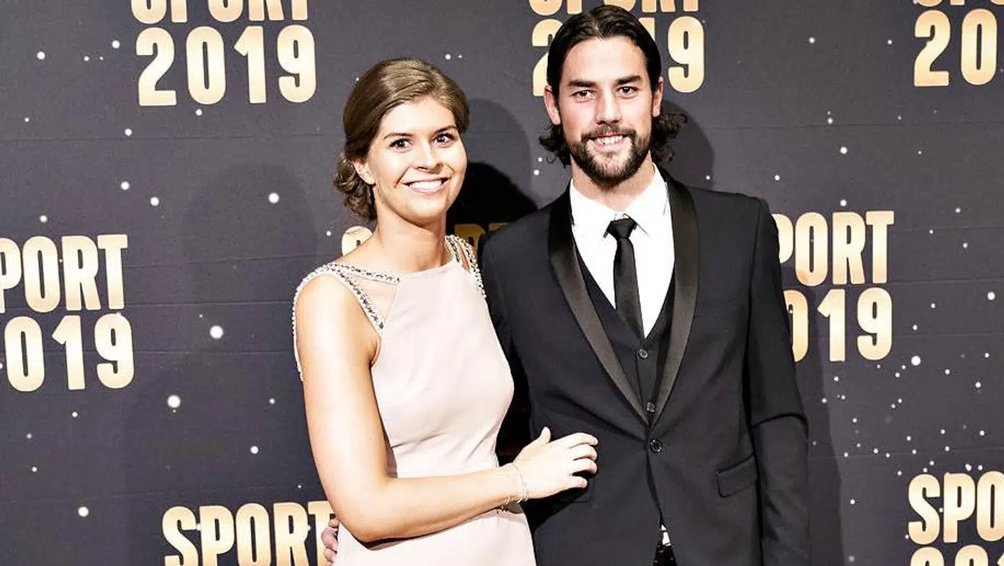 Lotte Friis og hendes forlovede Christoffer Schnack Ringø.