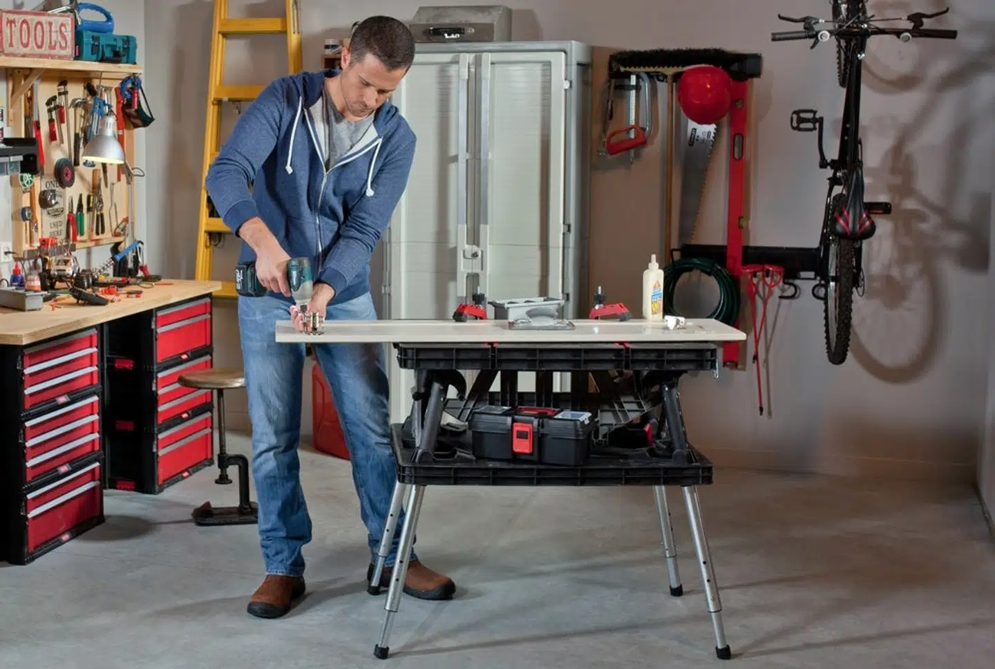 Til gør-det-selv faren - Keter sammenklappelig arbejdsbænk