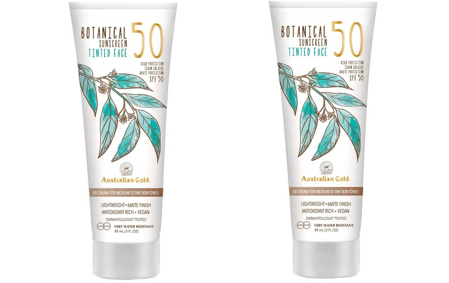 Australian Gold Botanical Sunscreen Tinted Face BB Cream Medium SPF50
