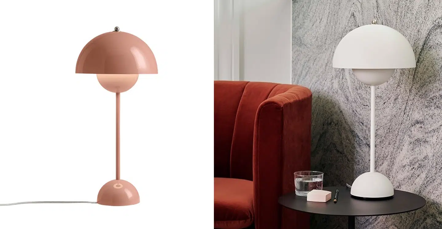 &tradition Flowerpot VP3 bordlampe Mild RødDesign: Verner Panton for &traditio