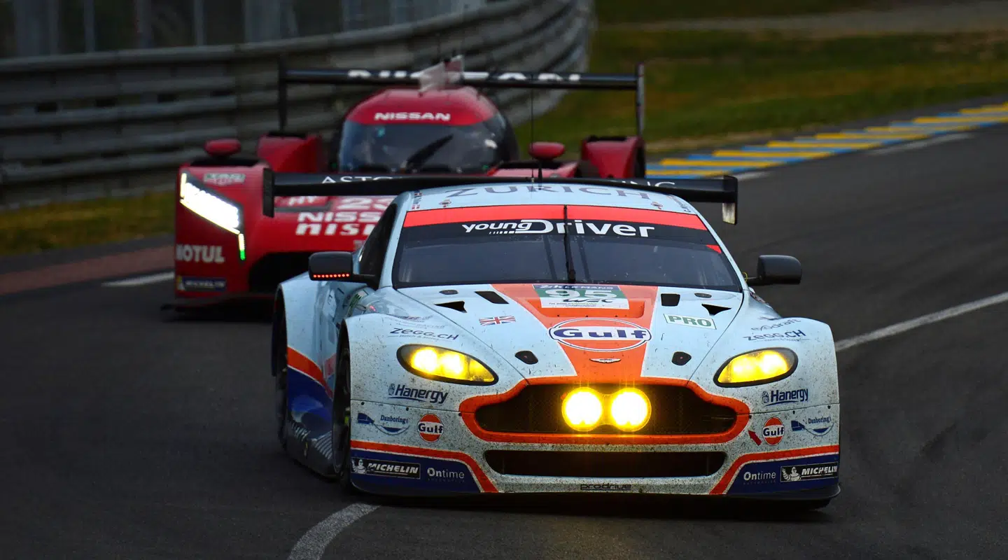 Efter at have opgivet Formel 1-drømmen satsede Marco Sørensen på GT-racing, hvor han netop nu fører VM-serien sammen med landsmanden Nicki Thiim.