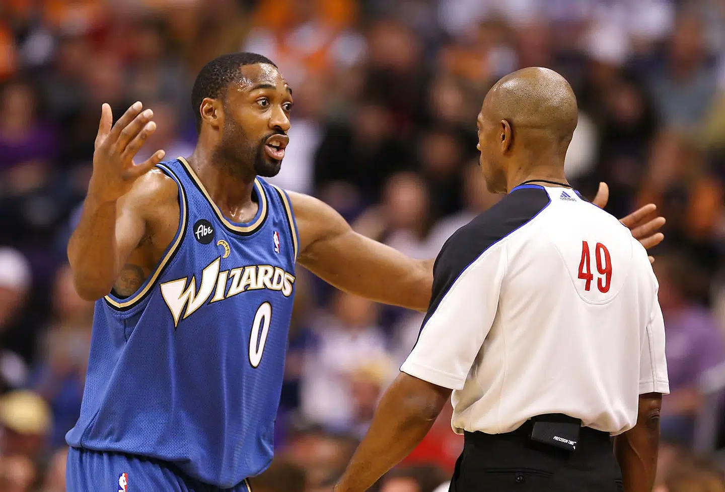 Gilbert Arenas (tv.) nåede at spille med Nick Young i tre år for Washington Wizards. Og han var hård ved sin tre år-yngre medspiller.