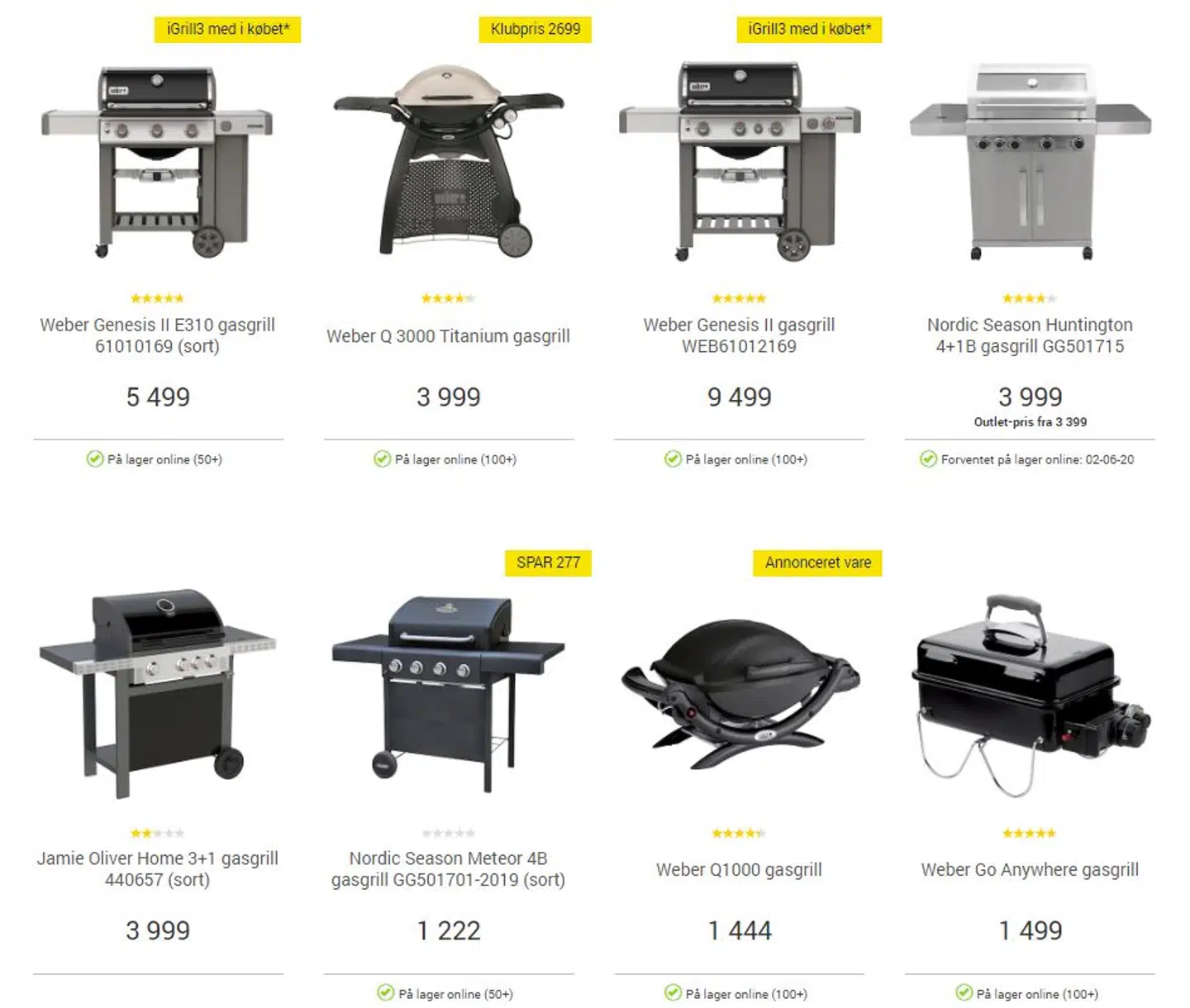 Gasgrill hos Elgiganten