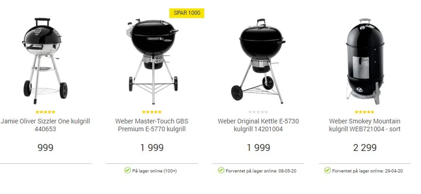 Kuglegrill hos Elgiganten