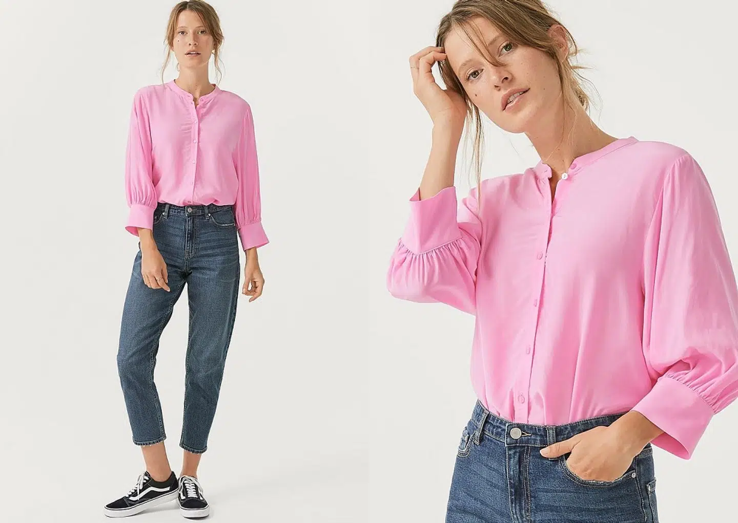 Joelle Bluse i modefarven pink fra Ellos.dk