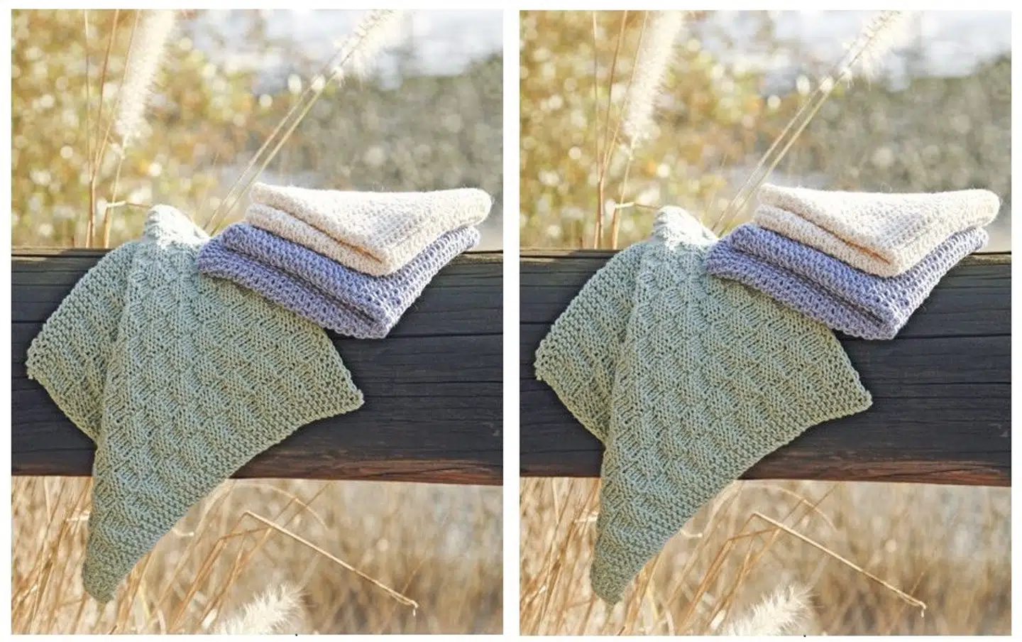 Struktur Klude by DROPS Design - Klude Strikkeopskrift 23x23 cm