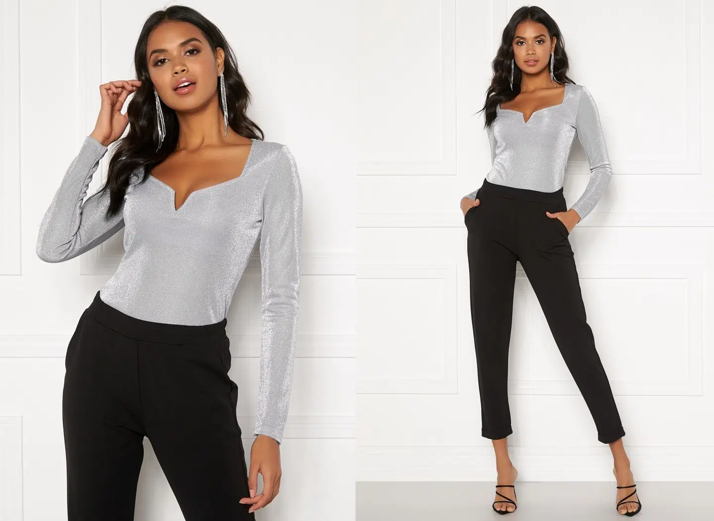 Rudina sparkling top Silver fra Bubbleroom