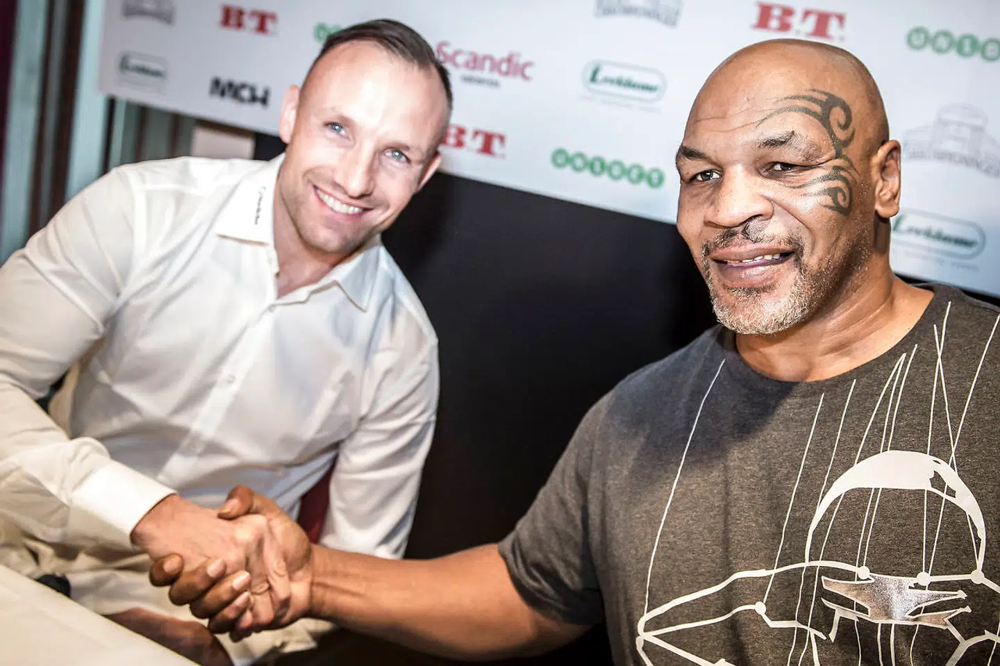 Mike Tyson ses her sammen med Mikkel Kessler, da amerikaneren besøgte Danmark i 2018.