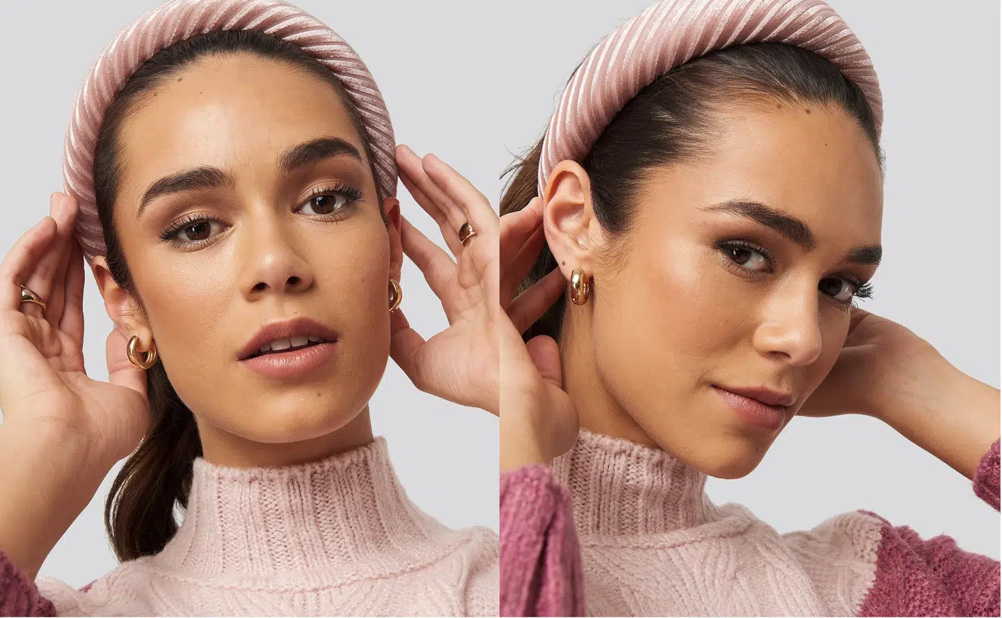 Striped Velvet Hairbands - NA-KD Accessories