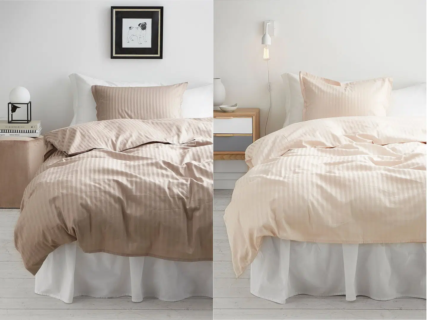 Sengesæt Holly i bomuldssatin fra Ellos Home.