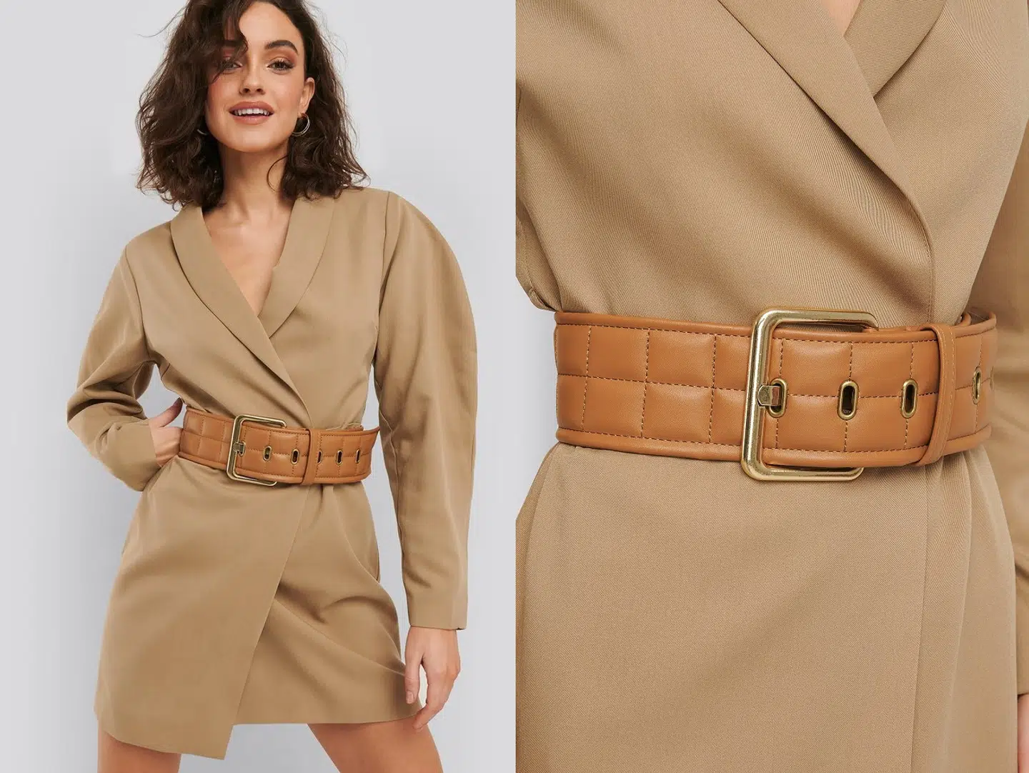 Quilted Belt i brun fra NA-KD.