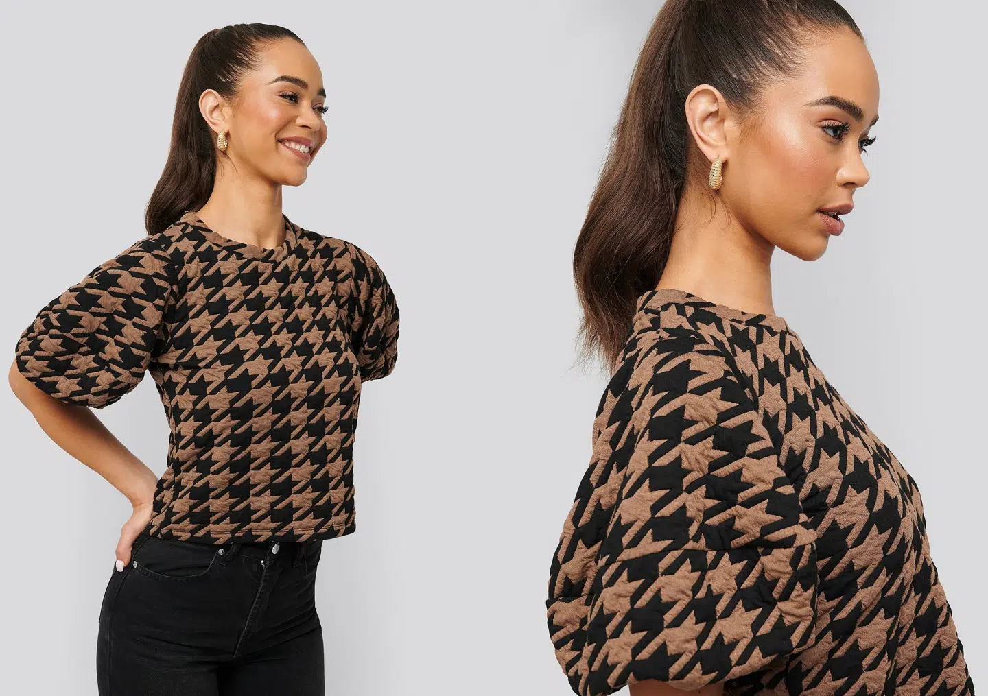 Puffy Sleeve Top fra NA-KD.