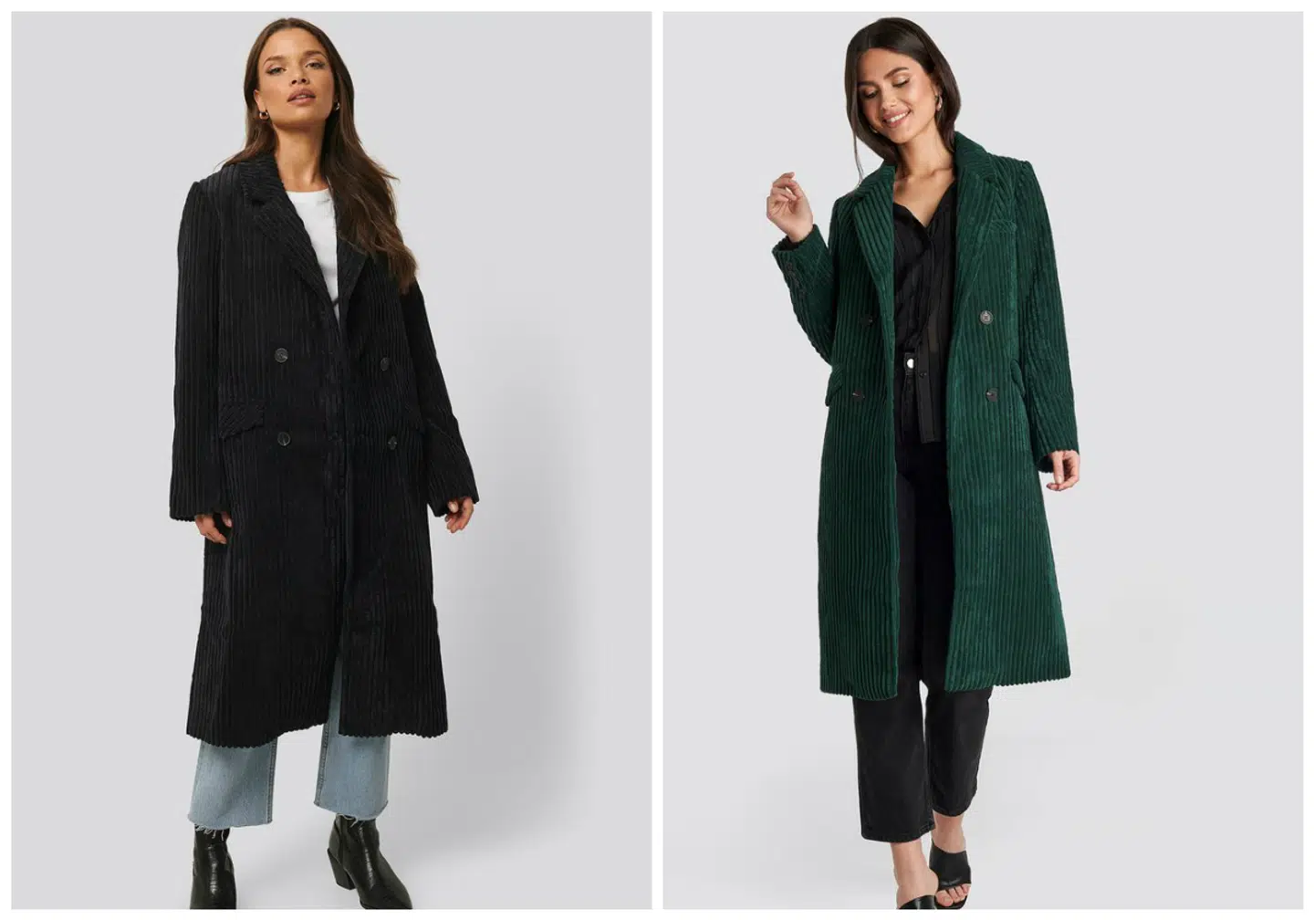 Forårsjakke i grøn og sort fra NA-KD.