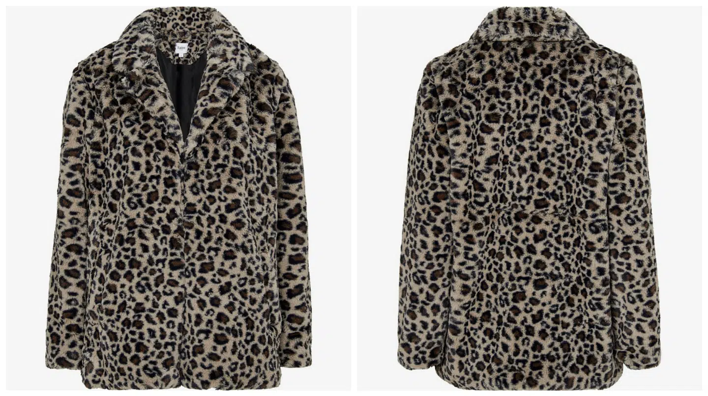 Frakke med leopardmønster