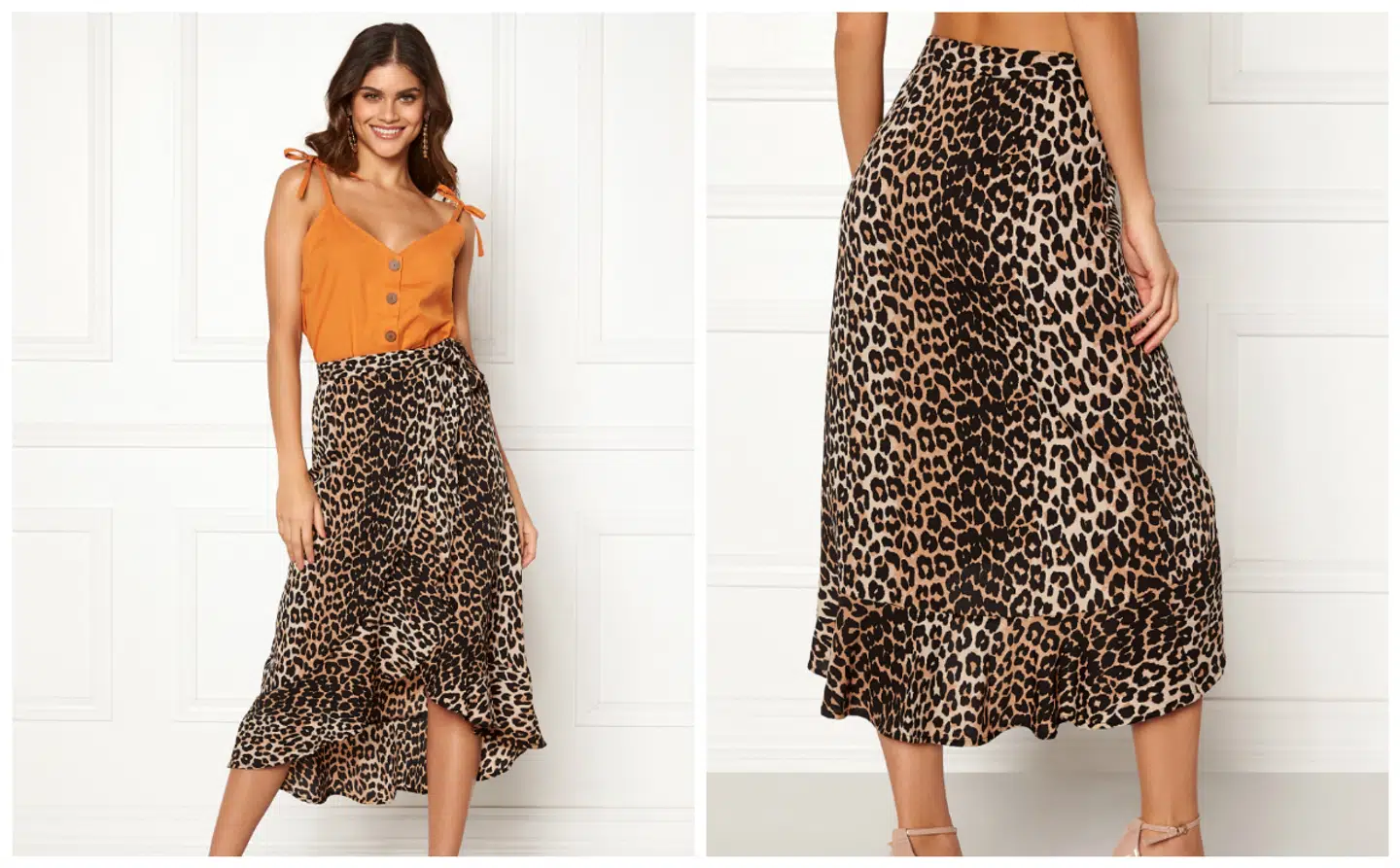 Elegant nededel med leopardmønster.
