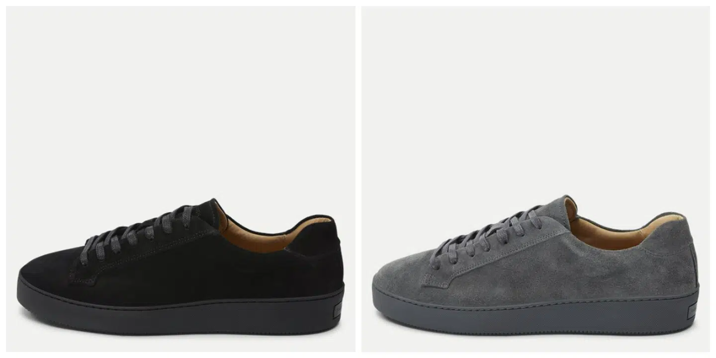 Disse nye, men klassiske sneakers fra Tiger of Sweden kan bruges til et pænere outfit, men er behagelige at gå i. Billede: Kaufmann