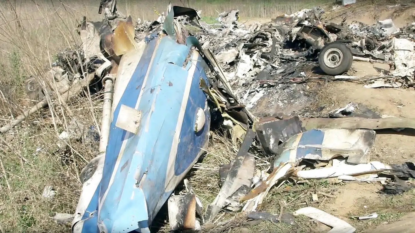 Her ses vraget af Kobe Bryants helikopter.