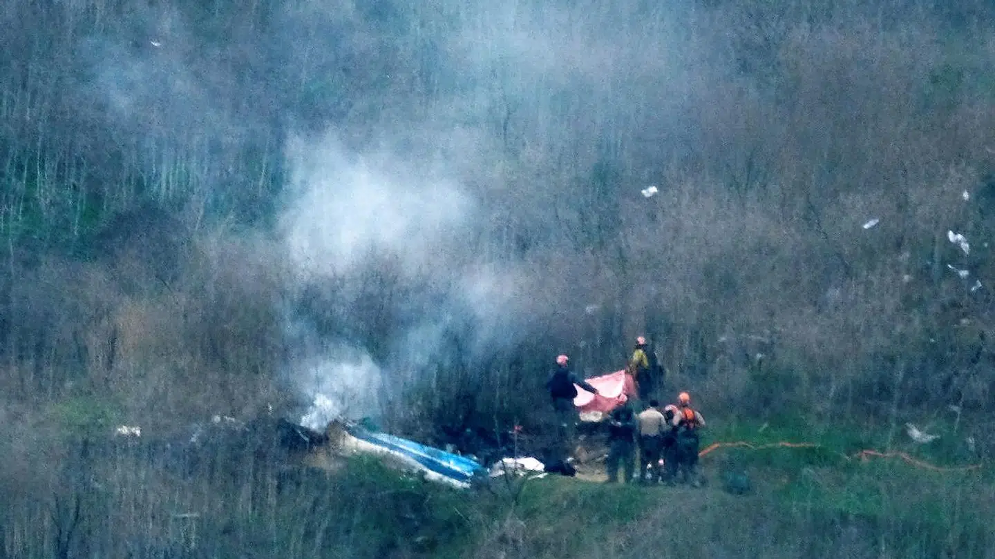 Helikopteren styrtede ned i Calabasas.