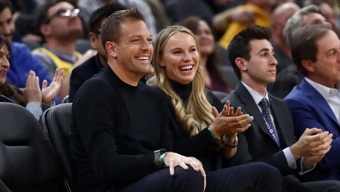 Caroline Wozniacki sammen med sin amerikanske mand David Lee.