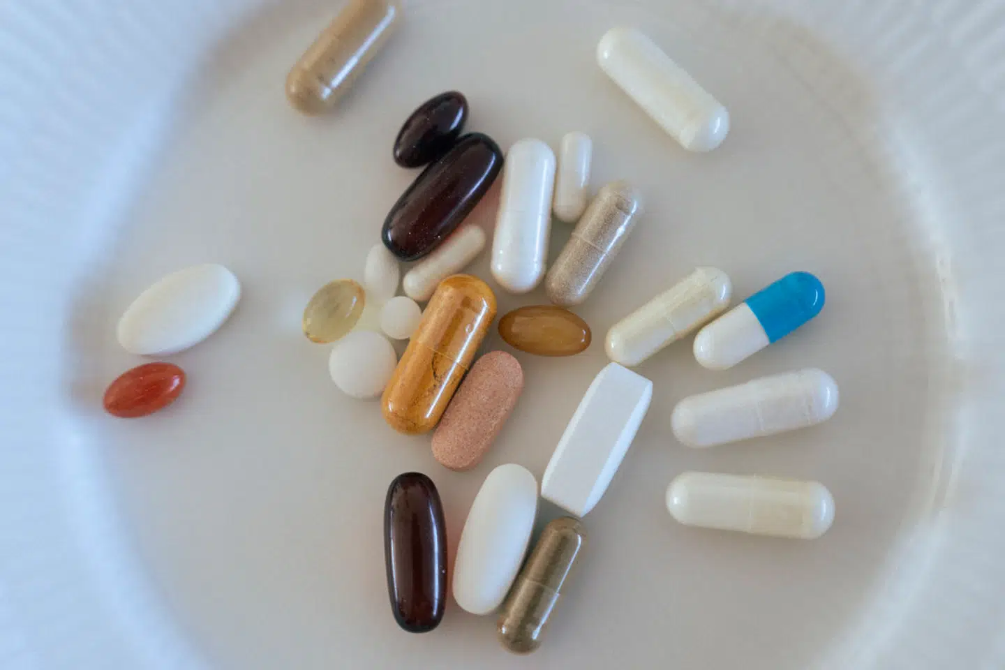 Emil Thorups daglige indtag af kosttilskud.