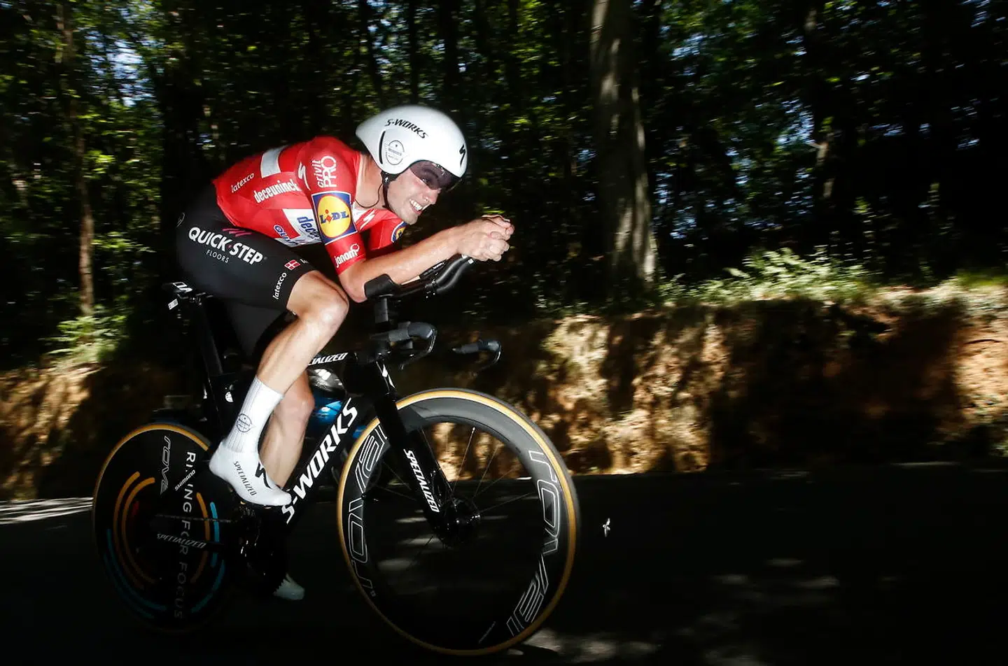 Kasper Asgreen var blandt de ti hurtigste på fredagens enkeltstart.