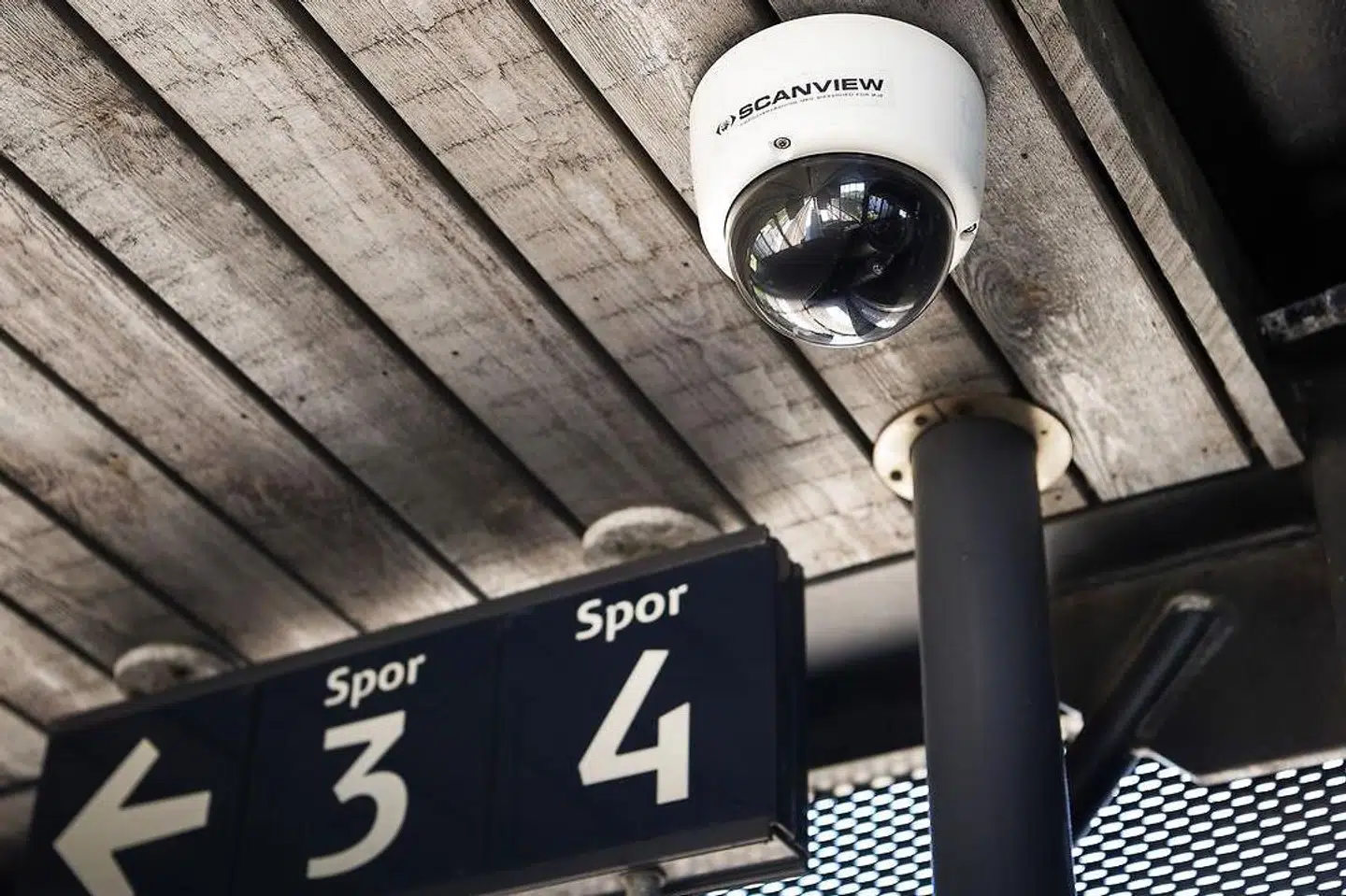 Et ud af i alt 12 overvågningskameraer på Korsør Station.