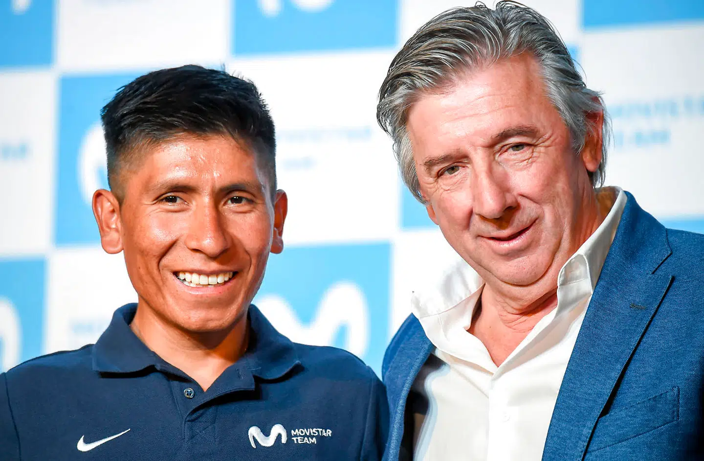 Movistar-boss Eusebio Unzué sammen med en af holdets stjerner, colombianske Nairo Quintana.