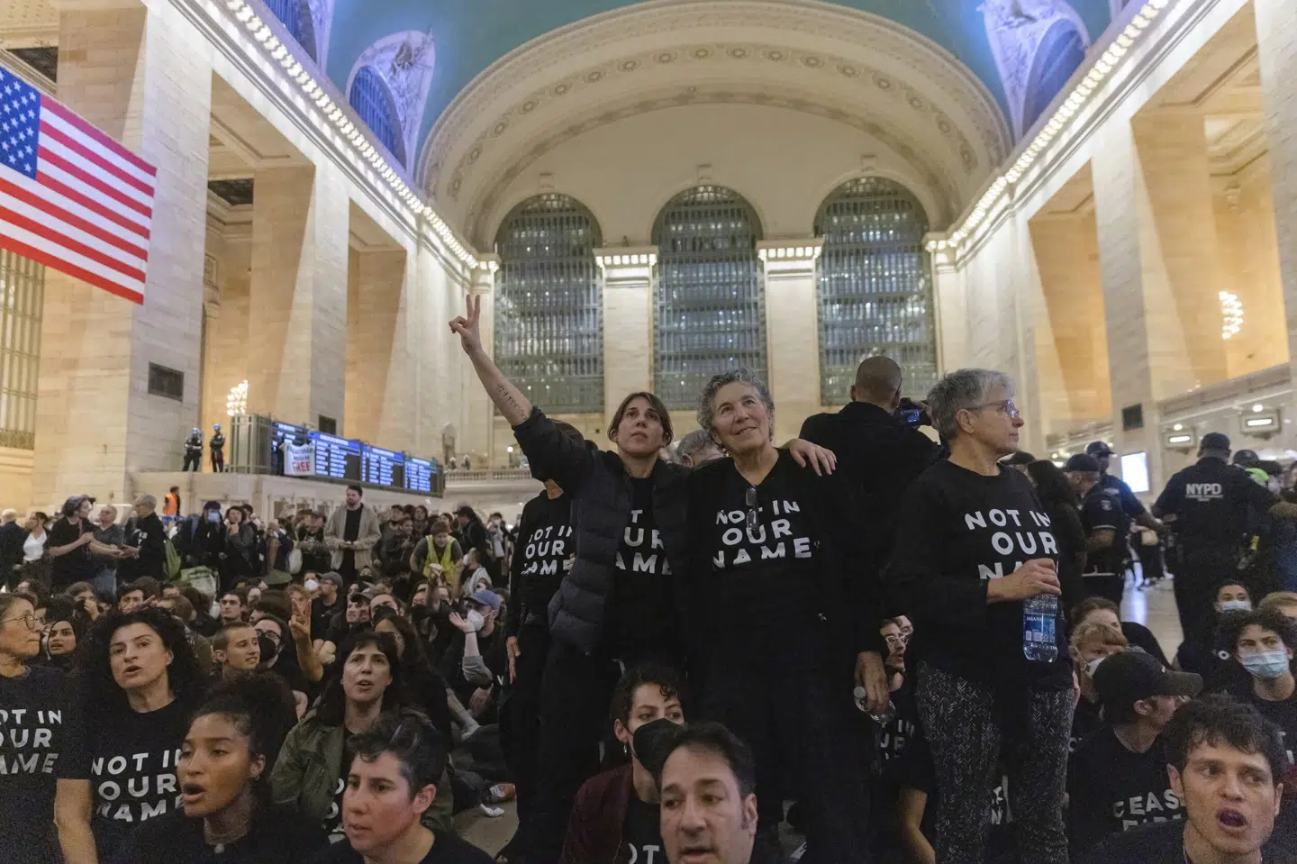 Det er gruppen Den Jødiske Stemme for Fred, der arrangerede fredagens demonstration i New York City.