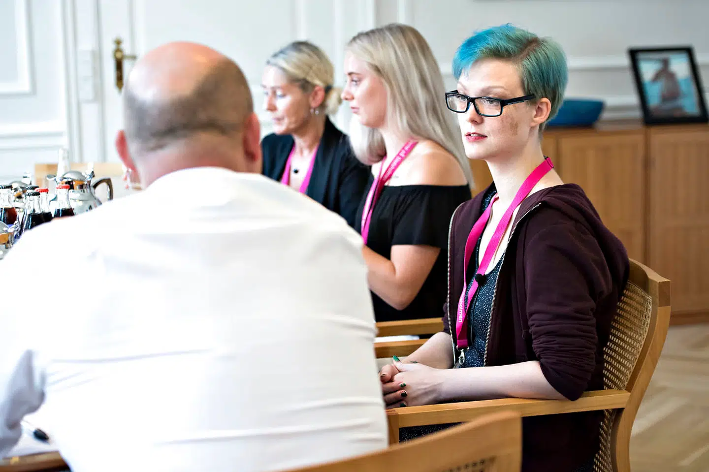 Voldtægtsofre og pårørende mødes med justitsminister Søren Pape Poulsen (K). Onsdag den 15. august 2018.