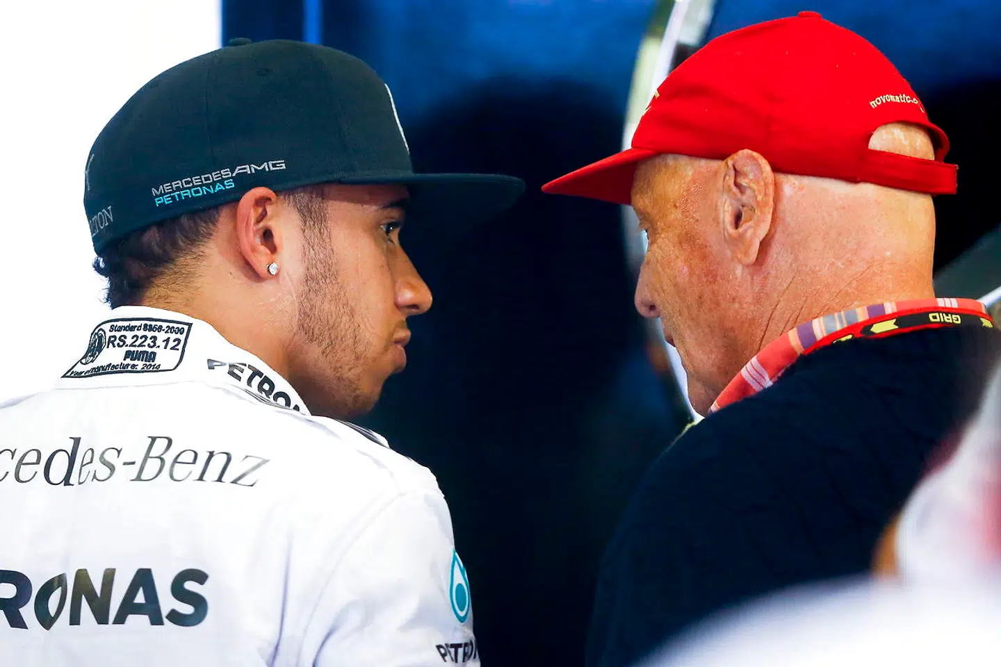 Lewis Hamilton og Niki Lauda.