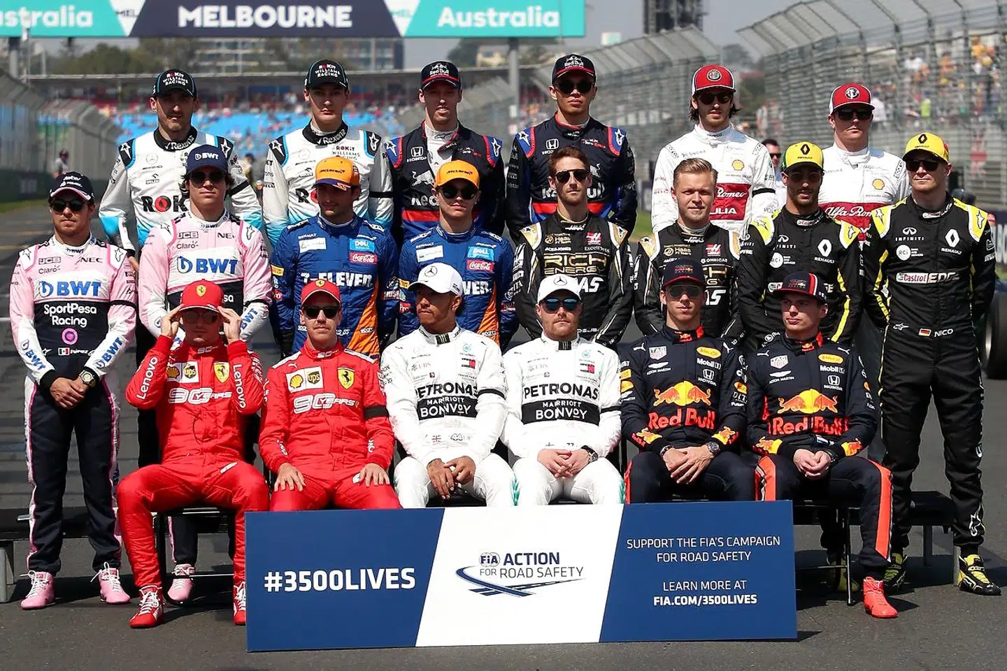Formel 1-feltet anno 2019.