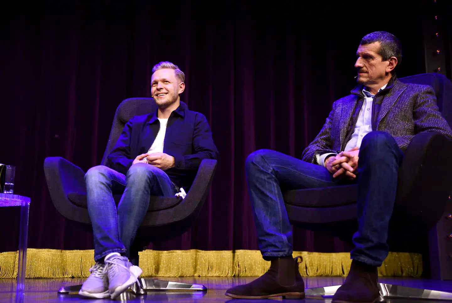 Kevin Magnussen og Haas' teamchef Günther Steiner i Cirkusbygningen, København, onsdag den 6. marts 2019.