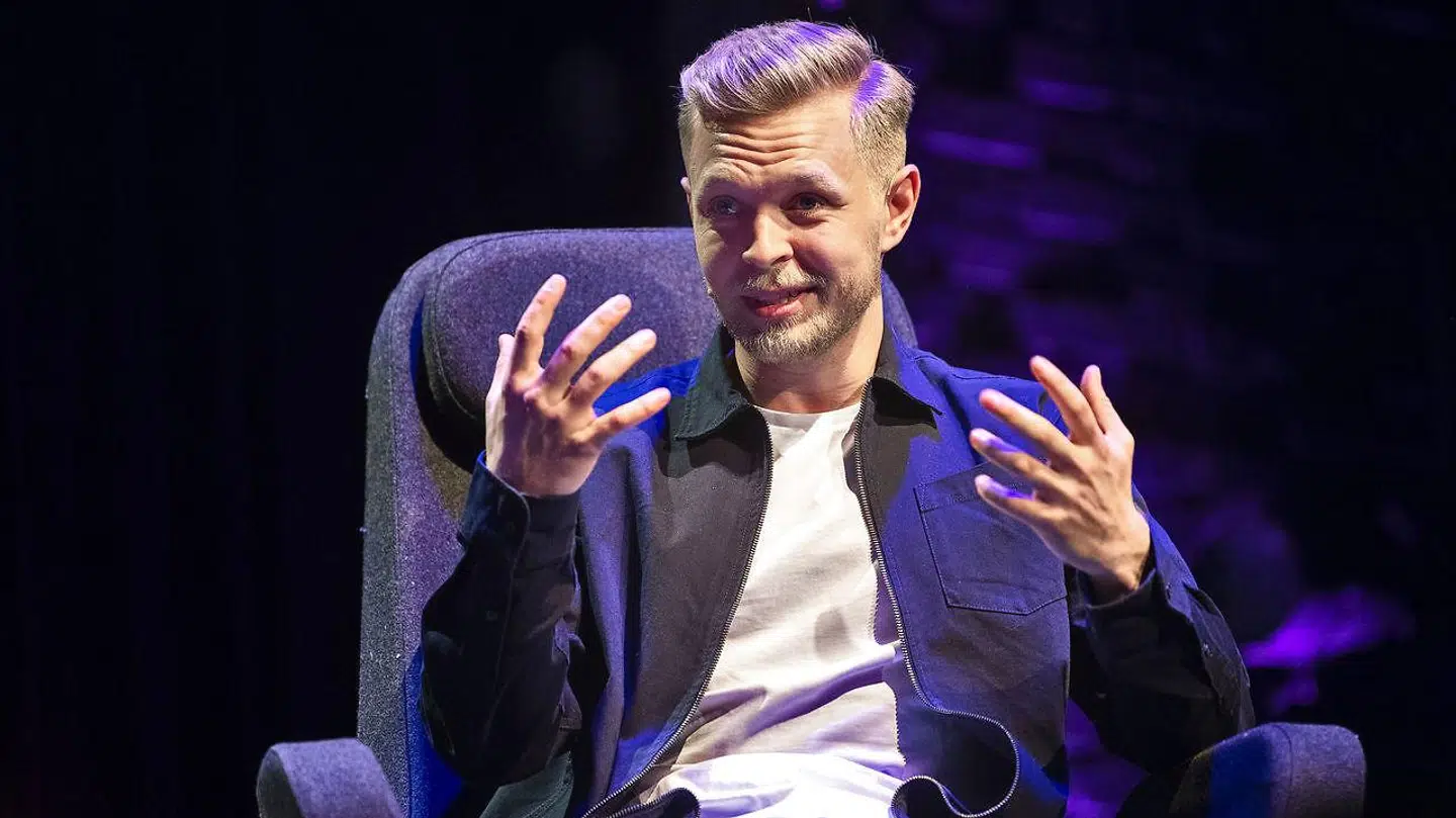 Kevin Magnussen under onsdagens talkshow.