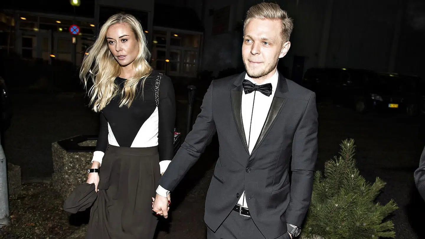 Kevin Magnussen og kæresten Louise.