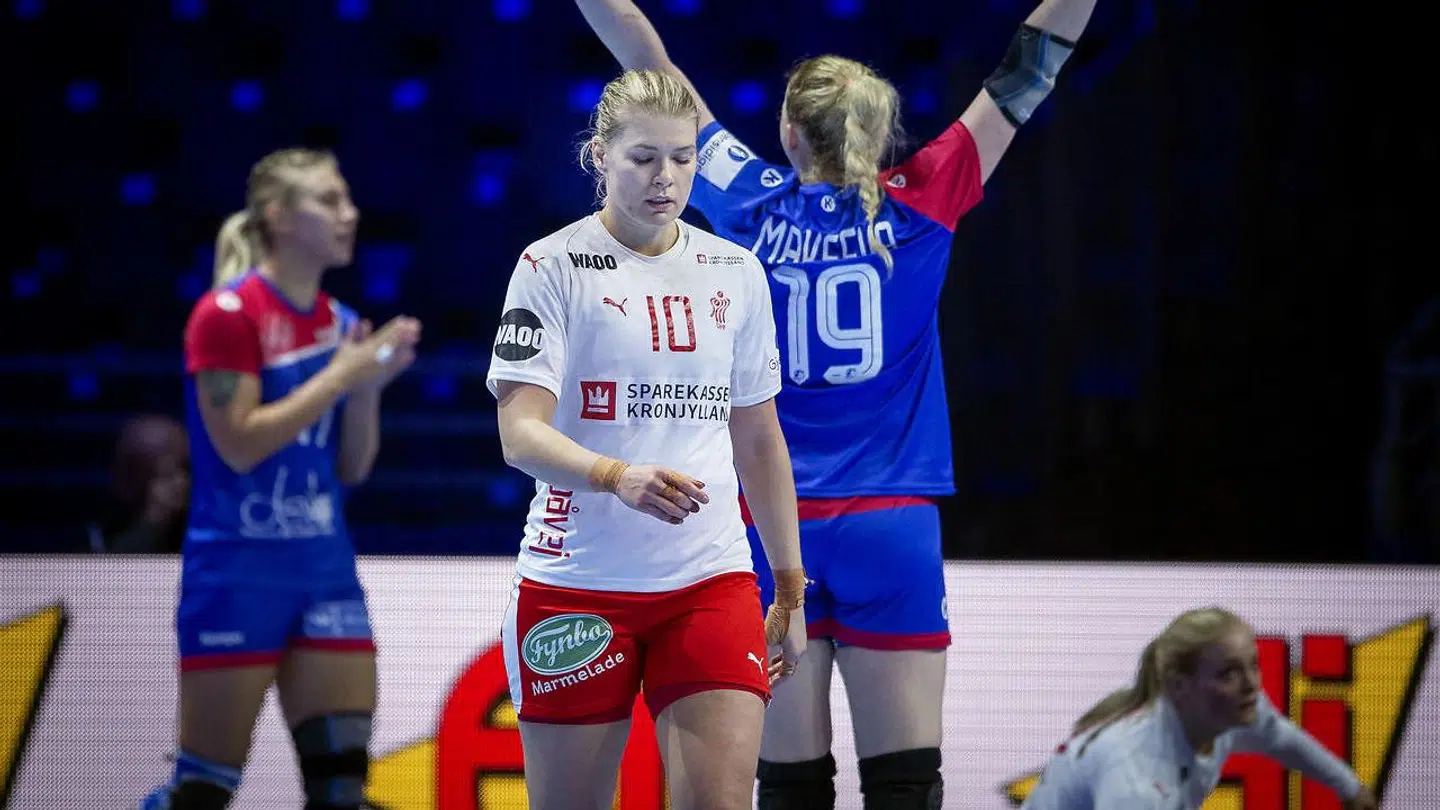 Danmarks Kathrine Heindahl efter EM kampen mellem Danmark-Rusland i Nantes, mandag den 10 december 2018. (Foto: Liselotte Sabroe/Scanpix 2018)