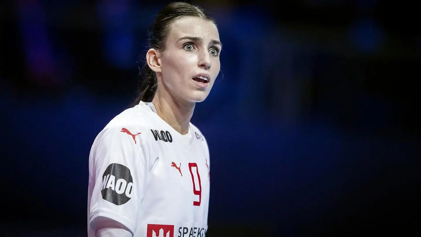 Danmarks Fie Woller under EM kampen mellem Frankrig-Danmark i Nantes, torsdag den 6 december 2018.