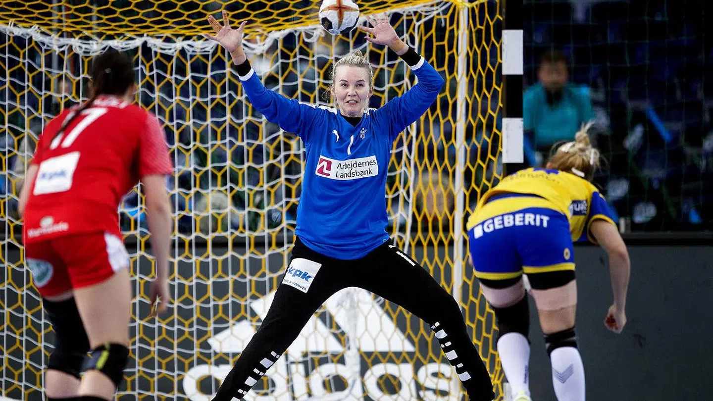Sandra Toft under sidste års kvartfinale ved VM i Tyskland.