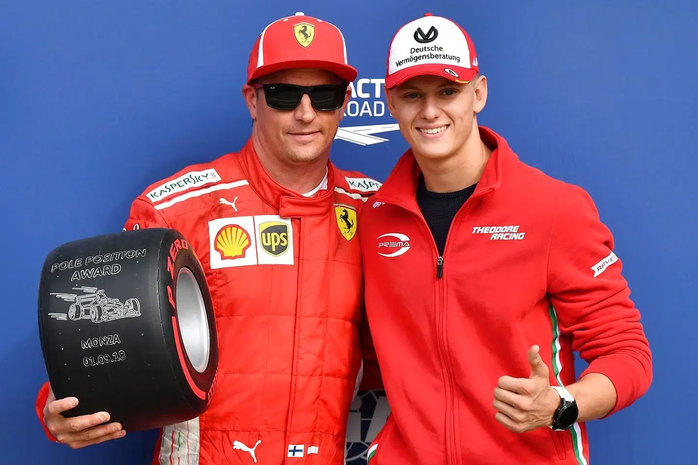 Mick Schumacher besøgte Ferrari og Kimi Raikkönen ved Formel 1 i år. (Photo by Andrej ISAKOVIC / AFP)