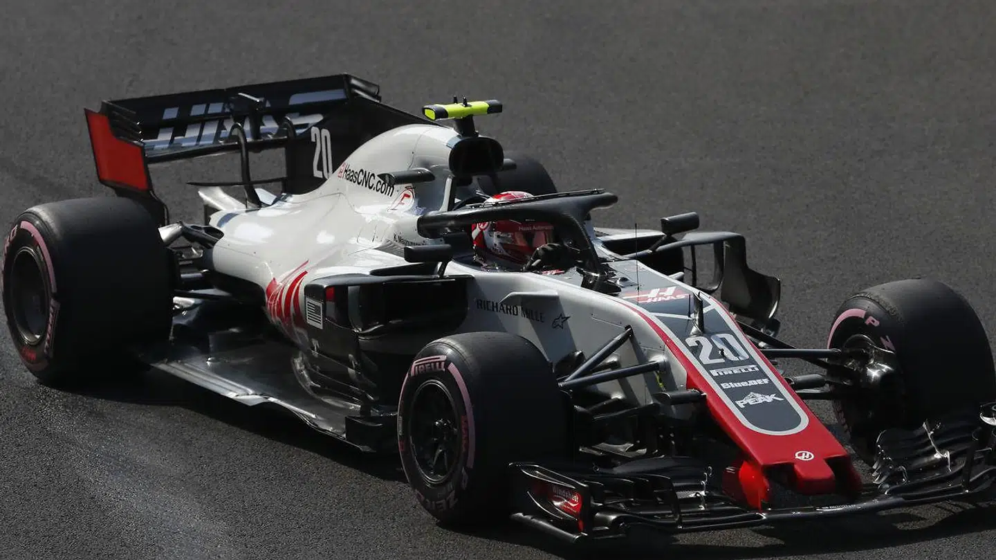 Kevin Magnussen under træningen i Mexico.