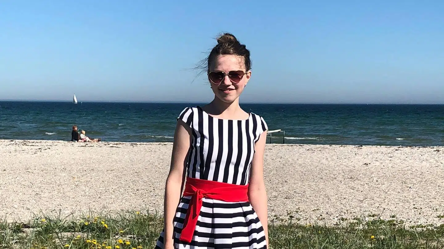 Kateryna, mens livet stadig bød på dansk sol og sommer.