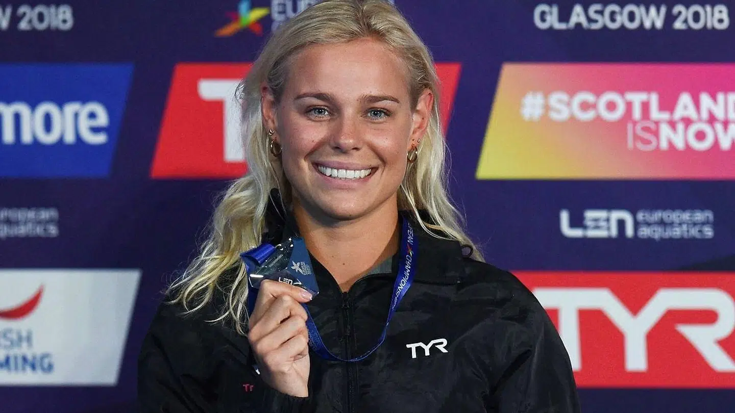 Pernille Blume vandt sølv i 50 meter fri ved EM.