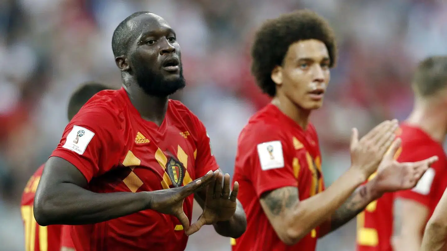 Belgiens Romelu Lukaku fejrer sin scoring mod Panama til VM i Rusland.