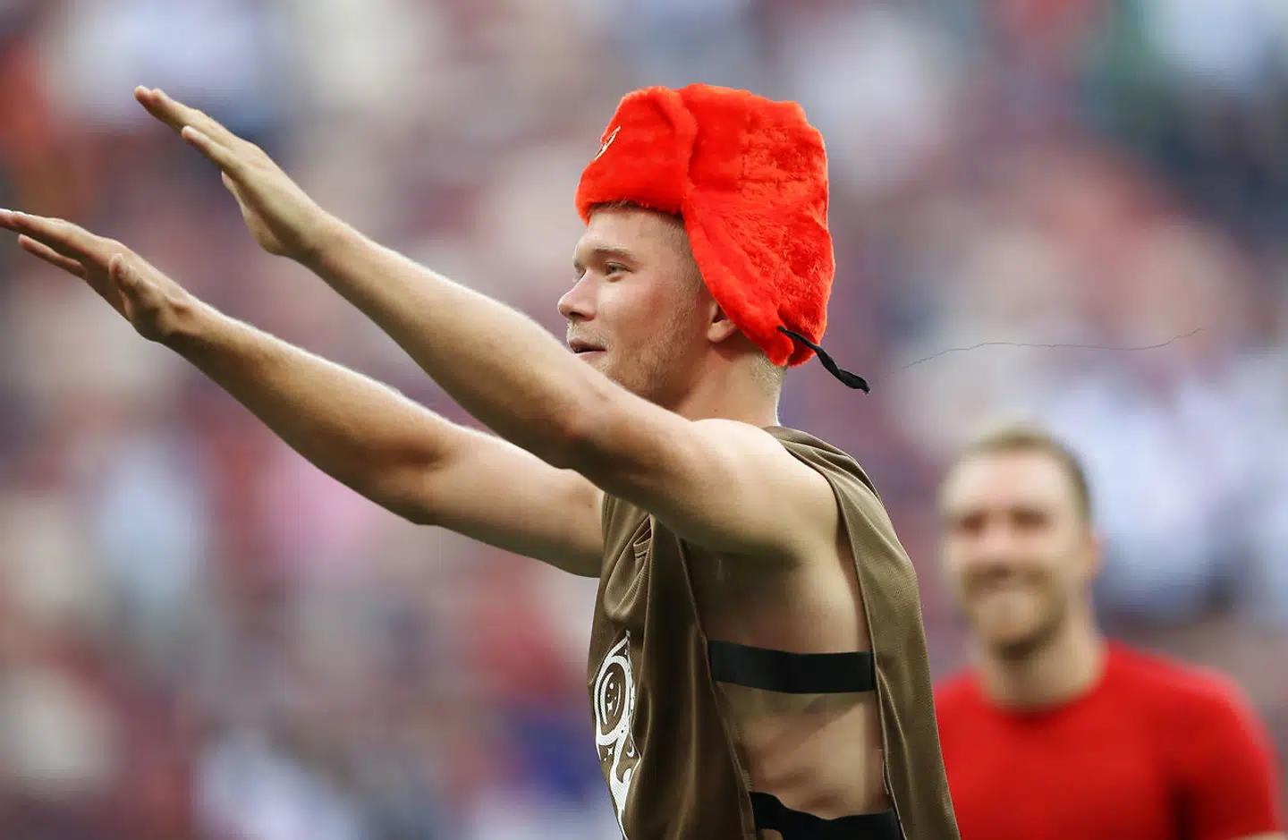 Andreas Cornelius med hat efter 0-0 mod Frankrig.