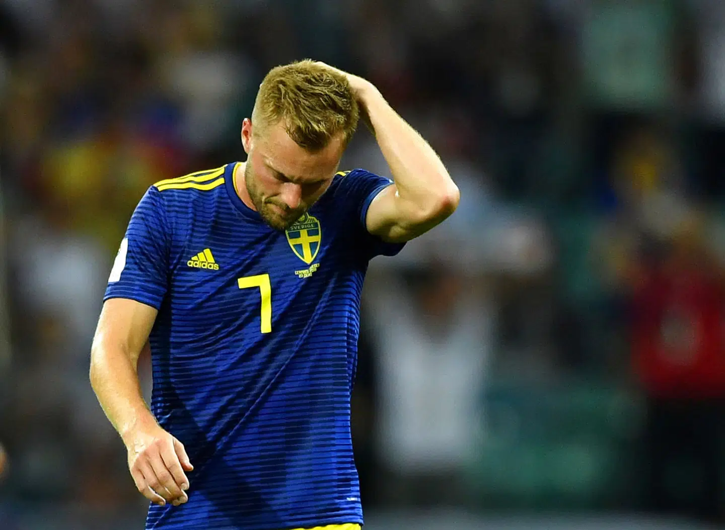 Sebastian Larsson er rasende på tyskerne. REUTERS/Dylan Martinez