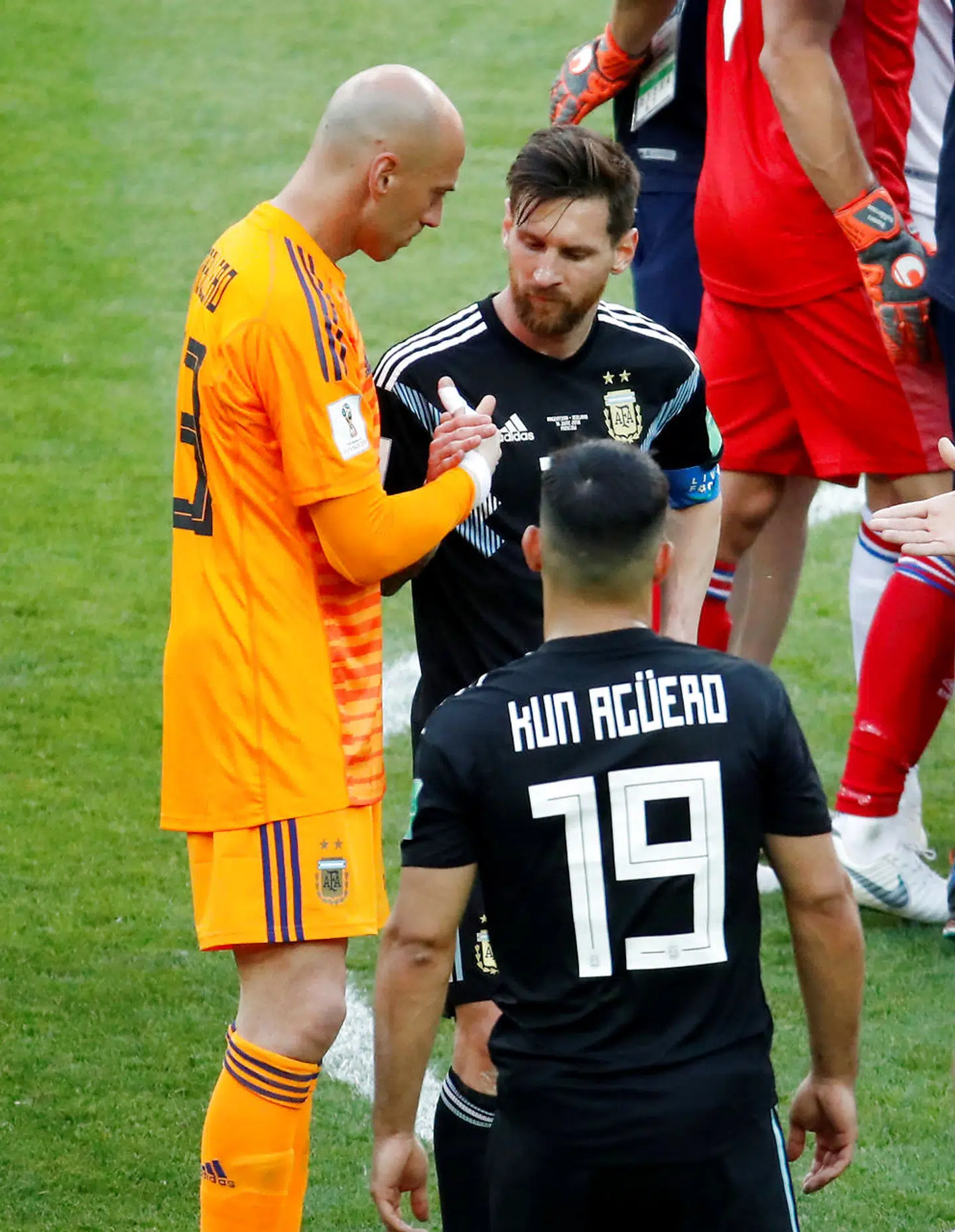 Sergio 'Kun' Agüero har sit kælenavn stående på ryggen under VM.