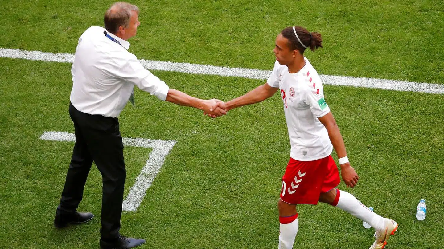 Yussuf Poulsen blev i anden halvleg skiftet ud.